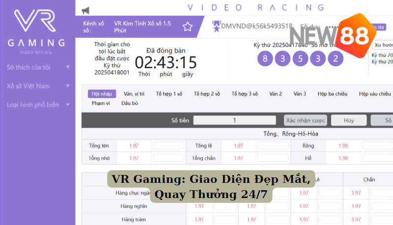 VR Gaming: Giao Diện Đẹp Mắt, Quay Thưởng 24/7 